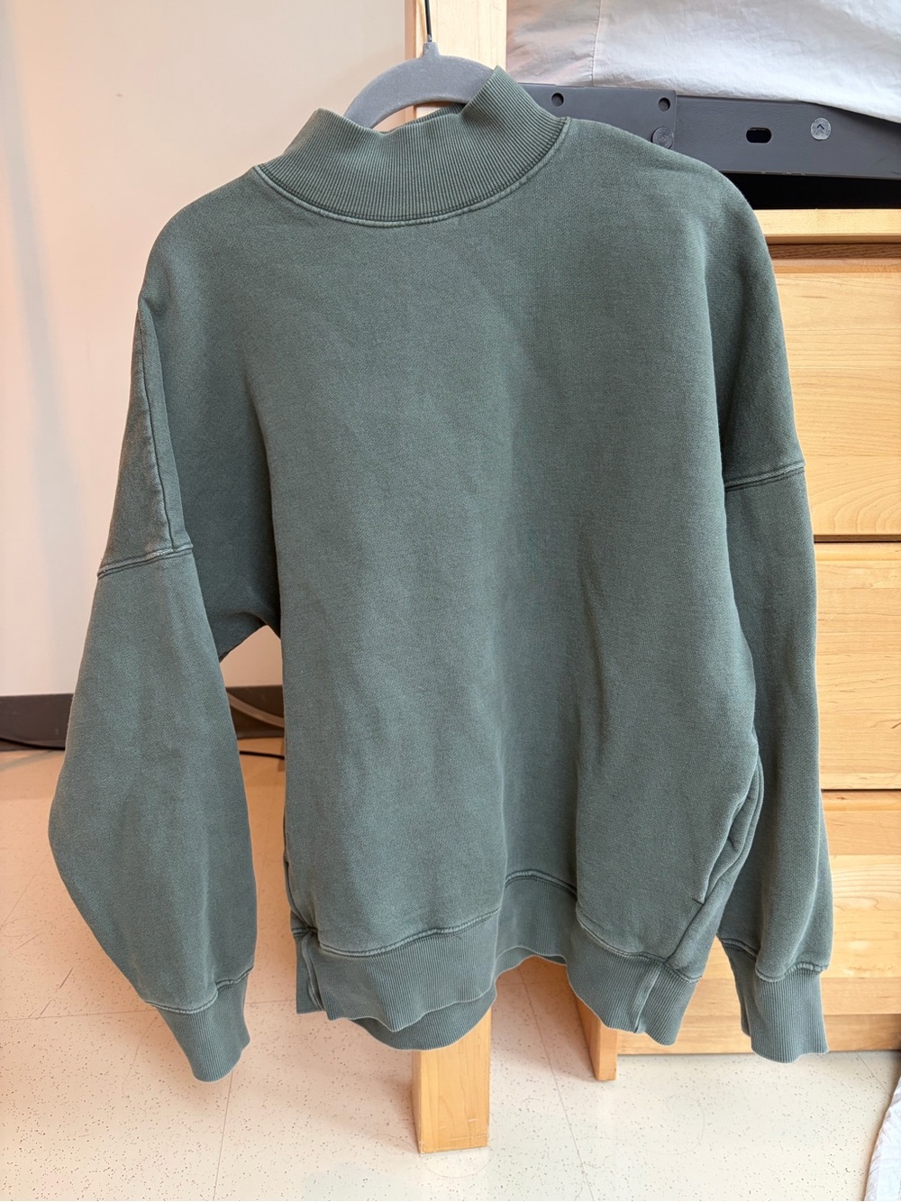 Aritzia TNA Mock Neck Pullover Sweater - Olive